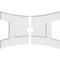 Ekena Millwork Haven Architectural Grade PVC Ceiling Medallion, 36"W x 24"H x 3"ID x 7 3/4"C x 1"P, Two-Piece CMP36X24HN2-03000 - alternate 1